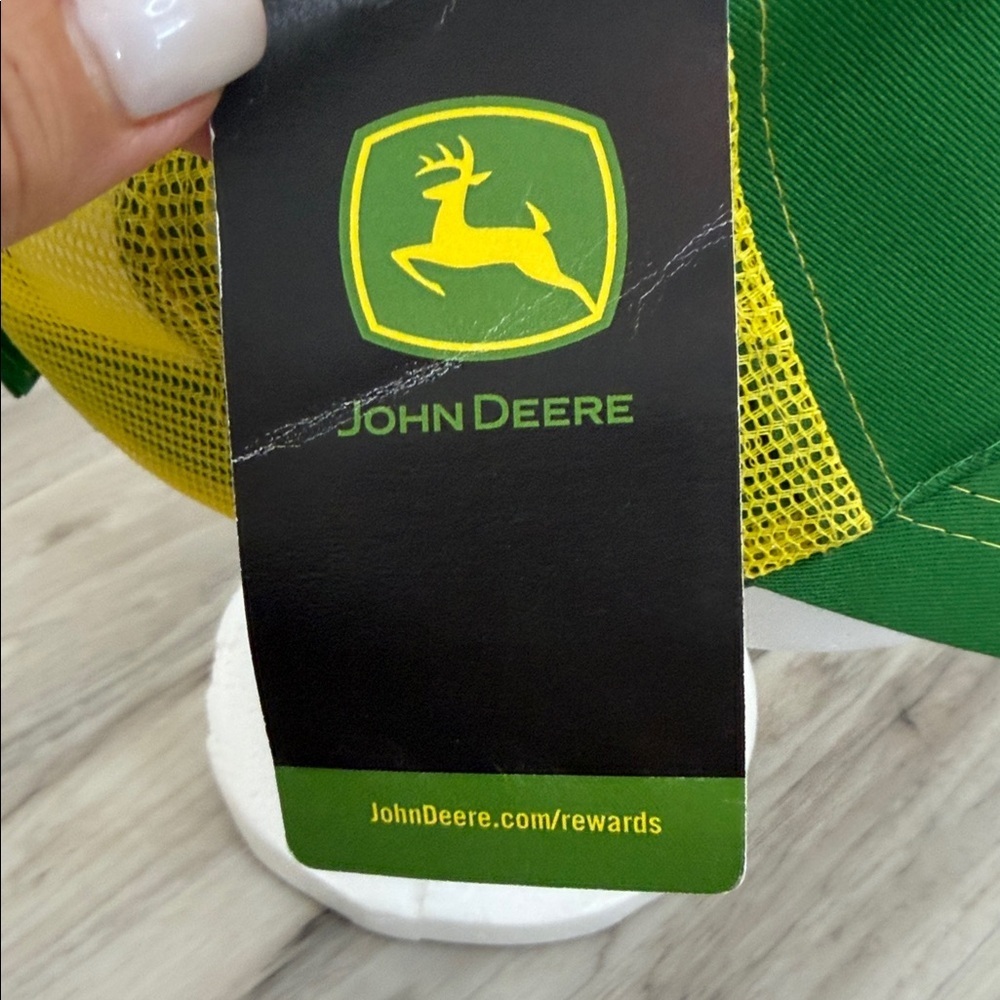 John Deere Green and Yellow Mesh Cap Trucker Hat - Picture 7 of 9